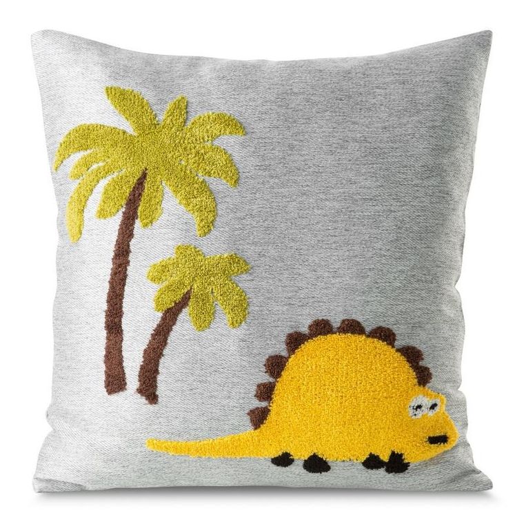 Eurofirany, Dino, poszewka, 45-45 cm, stalowy