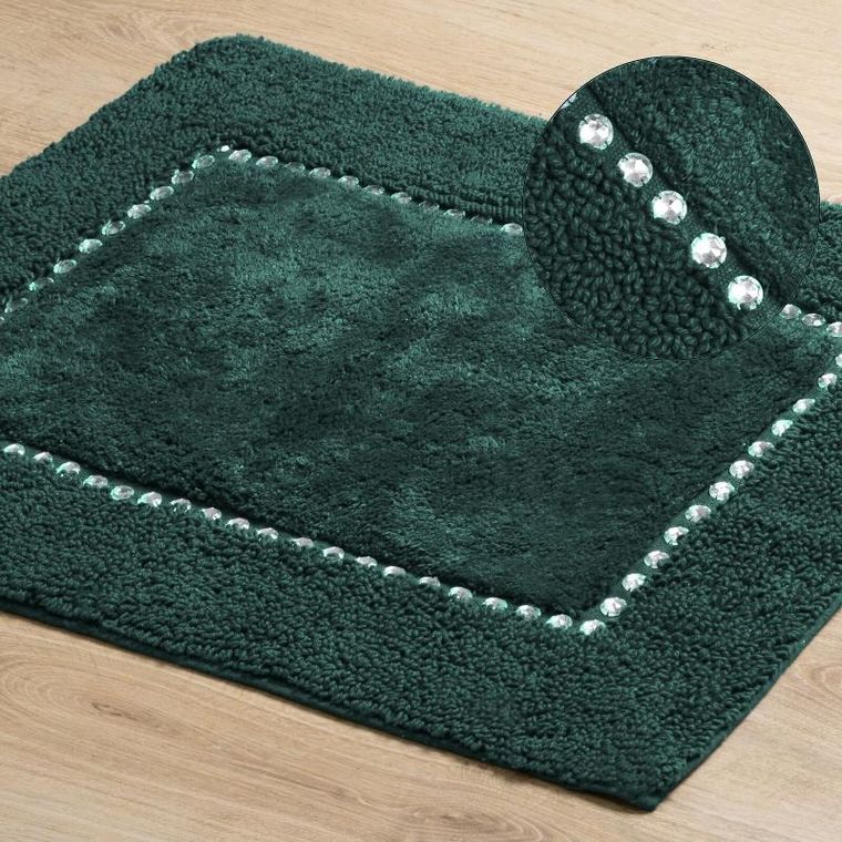 Eurofirany, dywanik łazienkowy, Chic, 50-70 cm, ciemnozielony