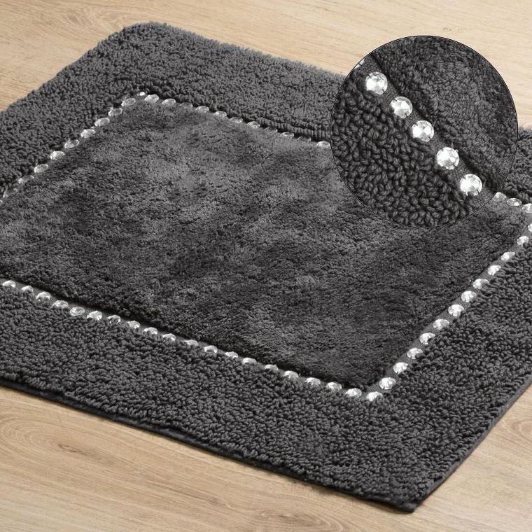 Eurofirany, dywanik łazienkowy, Chic, 60-90 cm, stalowy