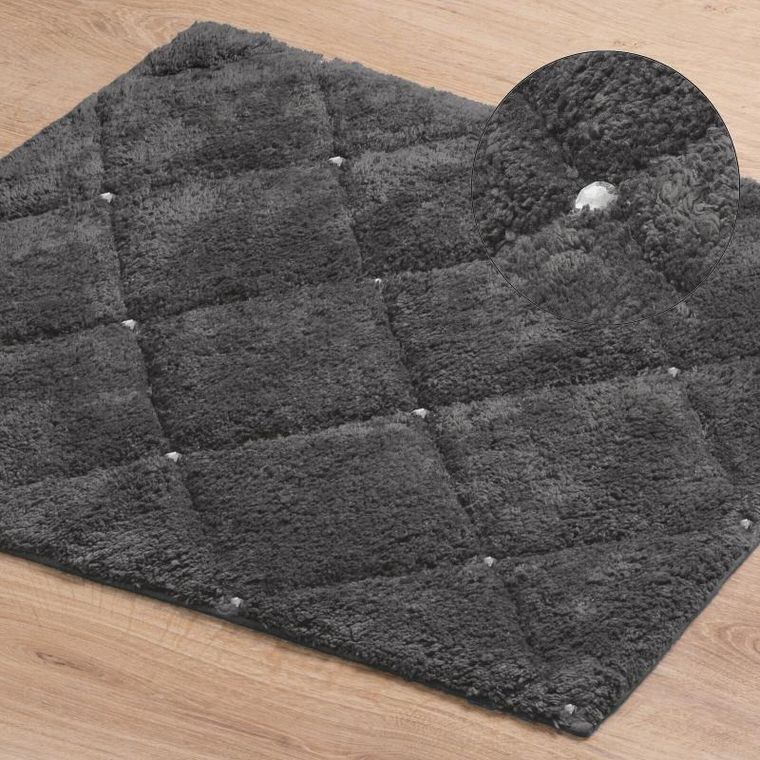 Eurofirany, dywanik łazienkowy, Chic, 60-90 cm, stalowy