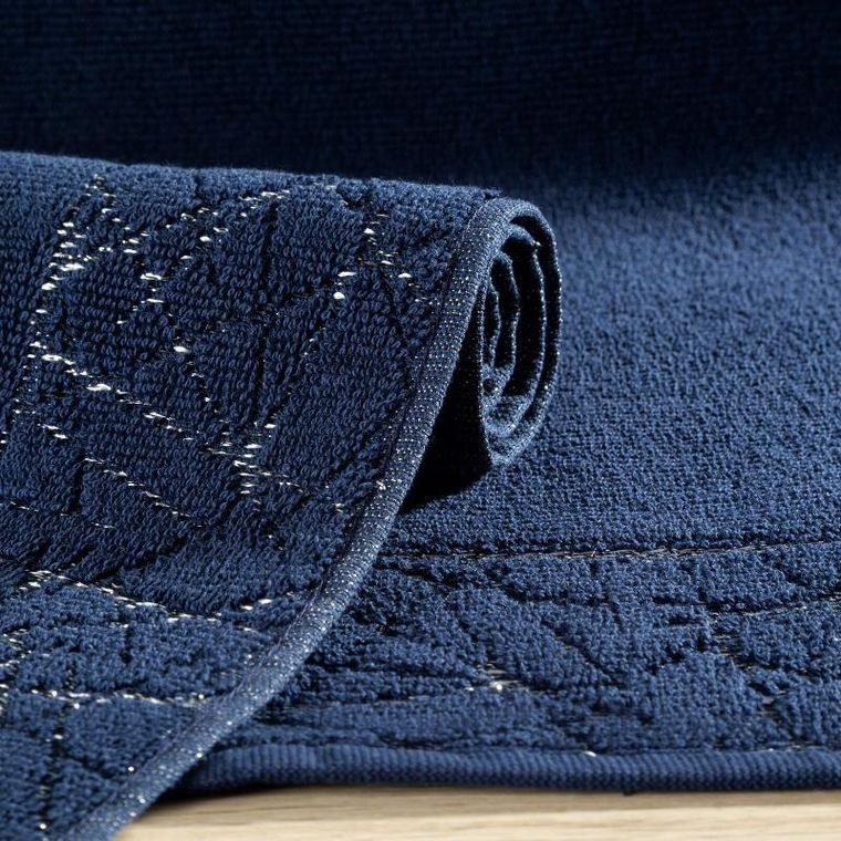 Eurofirany, dywanik łazienkowy, Nika, 50-70 cm, granatowy