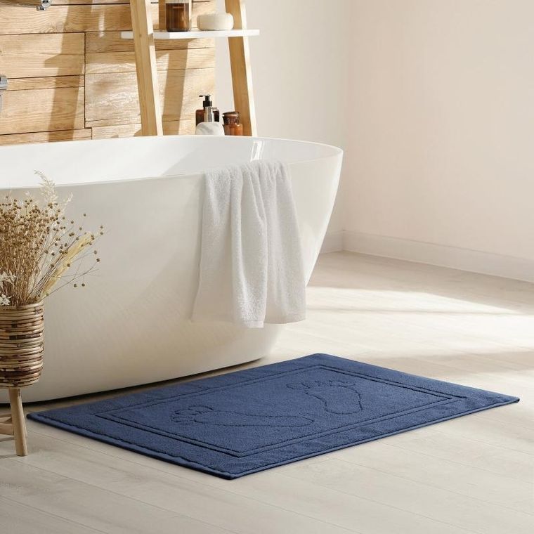 Eurofirany, dywanik łazienkowy, Sammy, 50-70 cm, granatowy