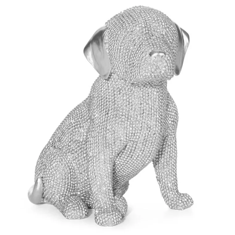 Eurofirany, figurka dekoracyjna, Eldo, 14-9-16 cm, srebrny