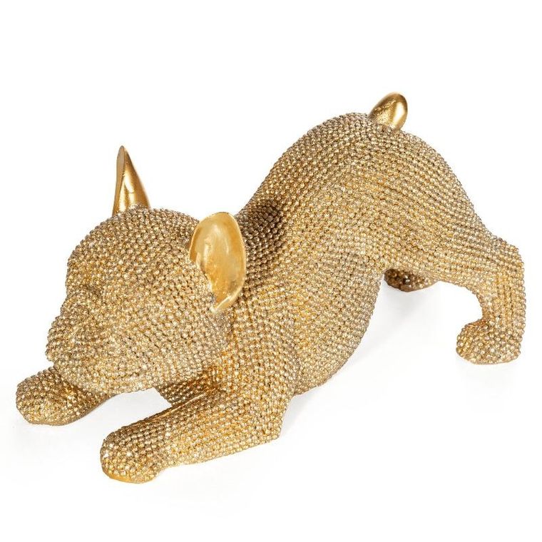 Eurofirany, figurka dekoracyjna, Eldo, 19-8-9 cm, złoty