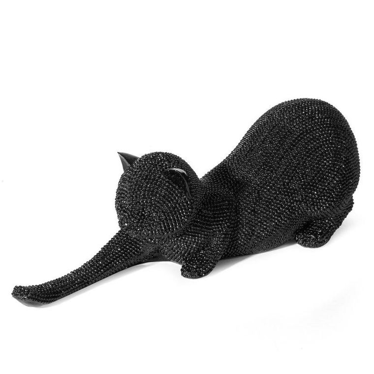 Eurofirany, figurka dekoracyjna, Eldo, 26-9-9 cm, czarny