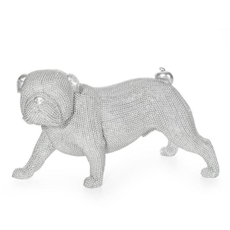 Eurofirany, figurka dekoracyjna, Eldo, 28-14-17 cm, srebrny