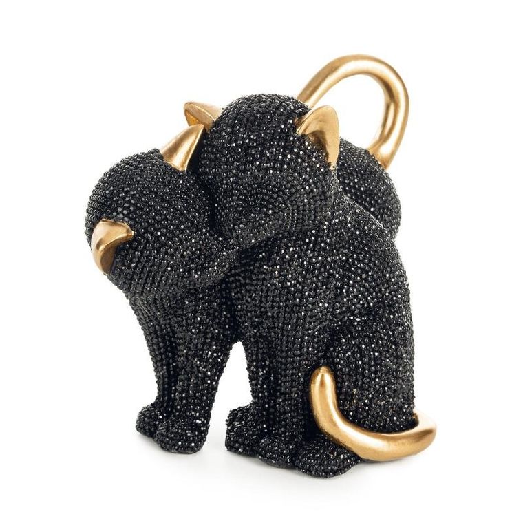 Eurofirany, figurka dekoracyjna, Eldo, czarny, 10-16-13 cm