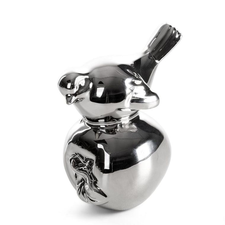 Eurofirany, figurka dekoracyjna, Fabio, 10-7-11 cm, srebrny