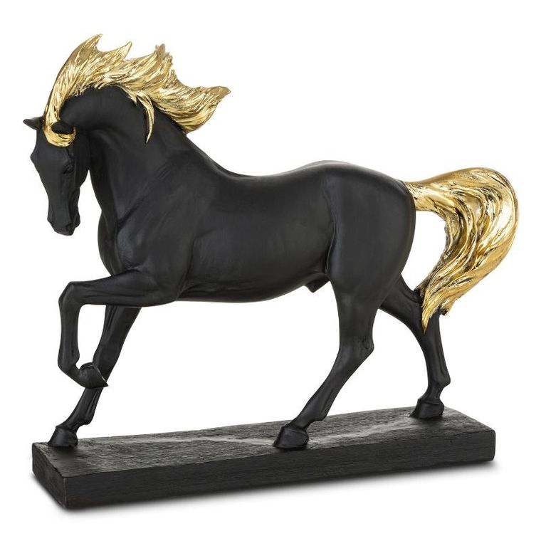 Eurofirany, figurka dekoracyjna, Horsi, 26-7-22 cm, czarny