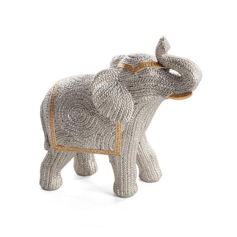 Eurofirany, figurka dekoracyjna Valeri, 13-6-14 cm, srebrny