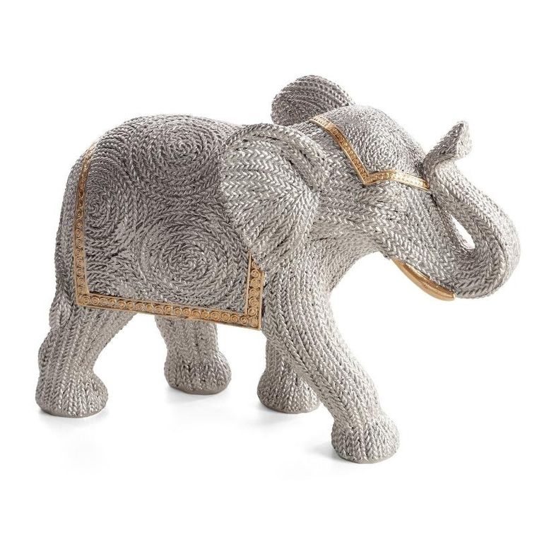 Eurofirany, figurka dekoracyjna Valeri, 25-9-18 cm, srebrny