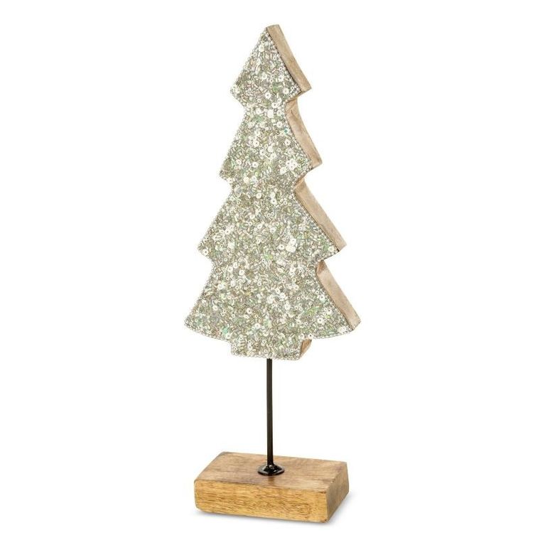 Eurofirany, figurka świąteczna, 11-5-30 cm, srebrny