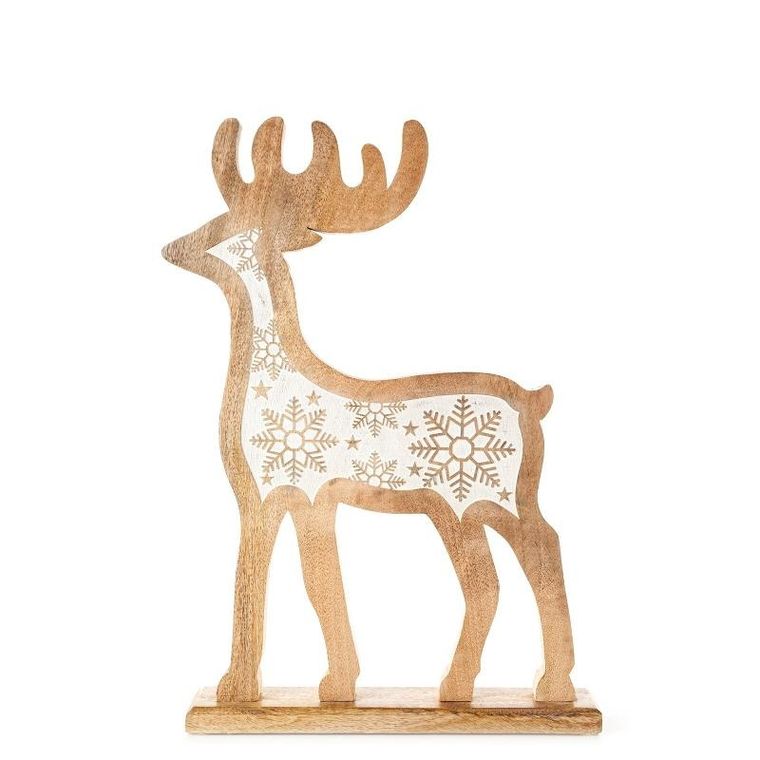 Eurofirany, figurka świąteczna, 23-5-20 cm, biały