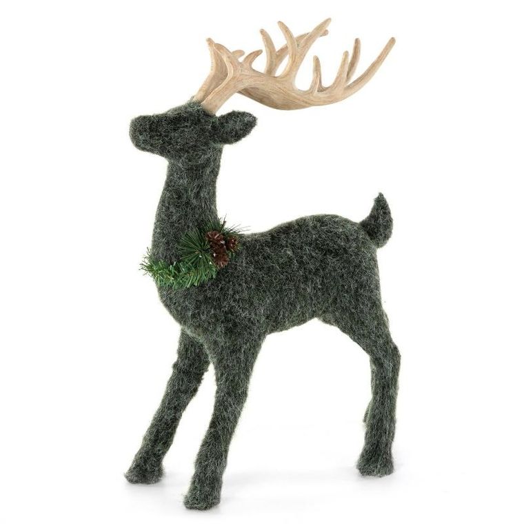 Eurofirany, figurka świąteczna, 30-15-47 cm, ciemnozielony