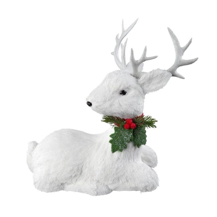 Eurofirany, figurka świąteczna, 40-15-30 cm, biały