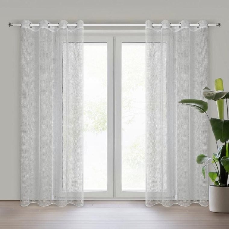 Eurofirany, firana gotowa, Abi, 140-250 cm, biały