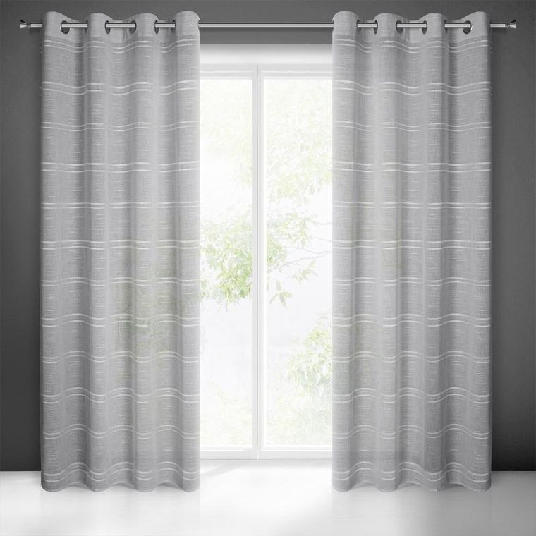 Eurofirany, firana gotowa, Arcadia, 140-250 cm, srebrny