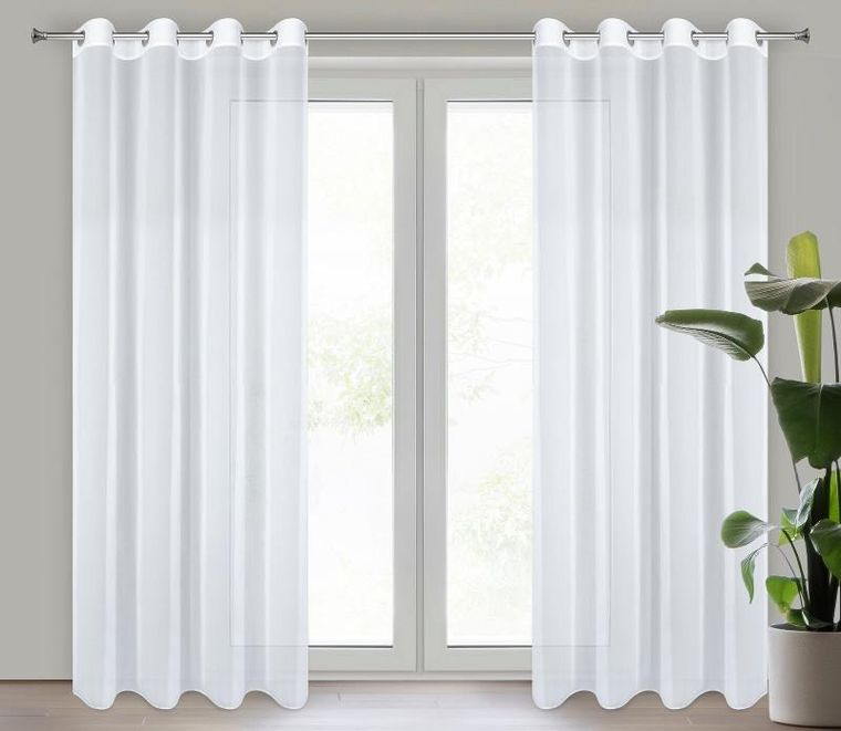 Eurofirany, firana gotowa, Arleta, biały, 135-270 cm