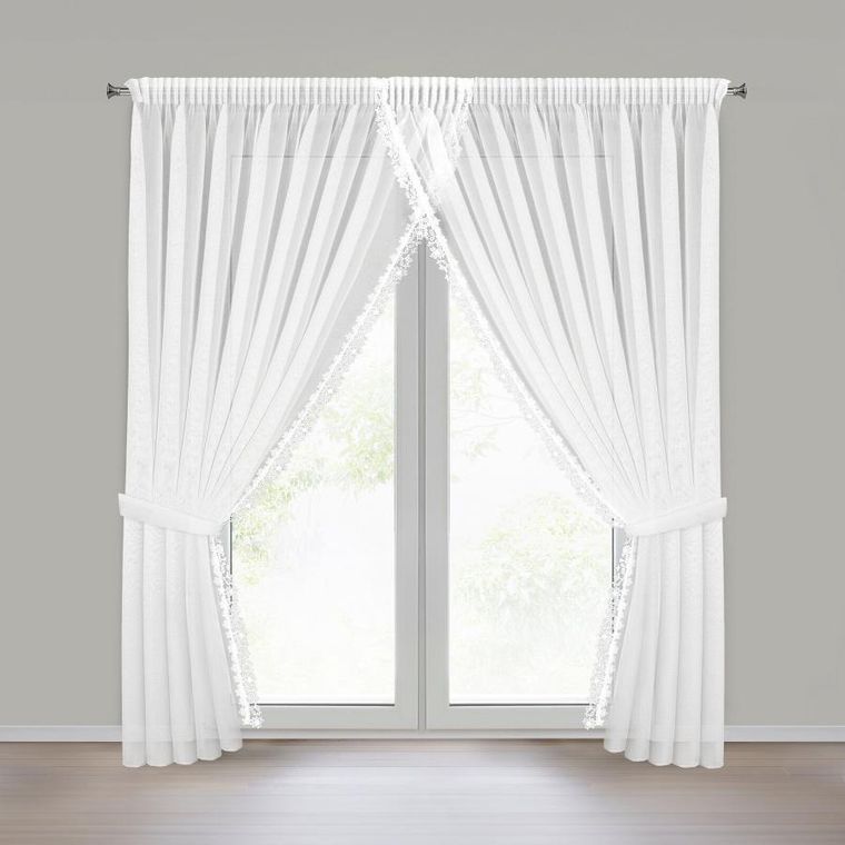 Eurofirany, firana gotowa, Artemida, na taśmie, 400-250 cm, biały