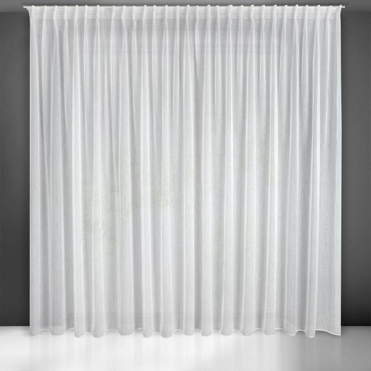 Eurofirany, firana gotowa, Belissa, na taśmie, 400x300 cm, biały