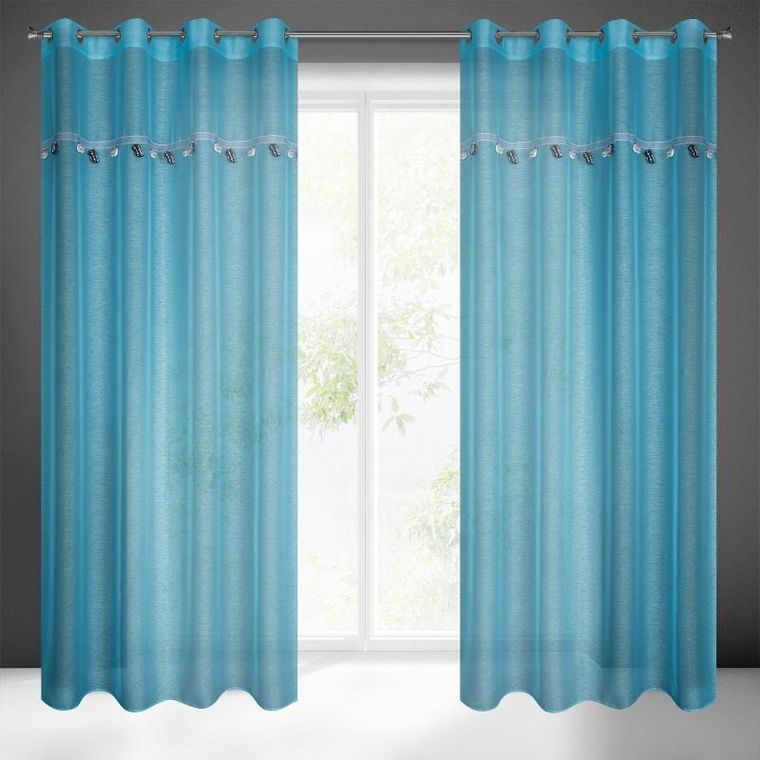 Eurofirany, firana gotowa car, 140-250 cm, niebieski