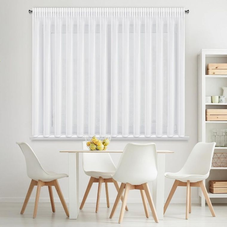 Eurofirany, firana gotowa Dalia, na taśmie, 350-150 cm, biały