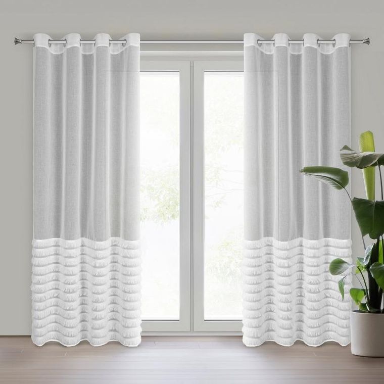 Eurofirany, firana gotowa Dana, 140-250 cm, biały