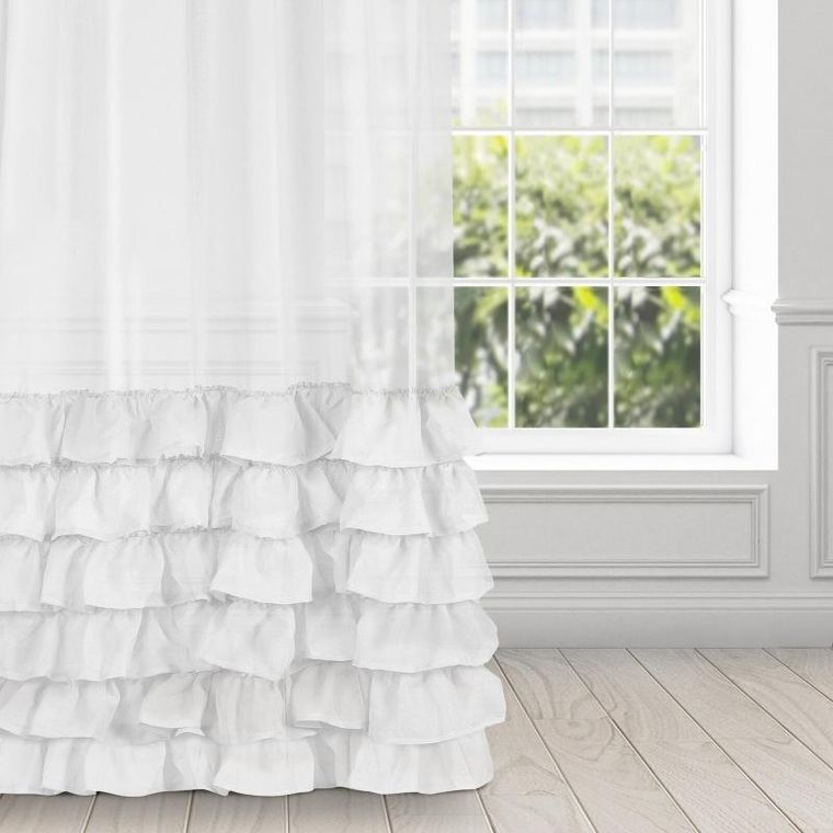 Eurofirany, firana gotowa, Dolly, na taśmie, 140-250 cm, biały