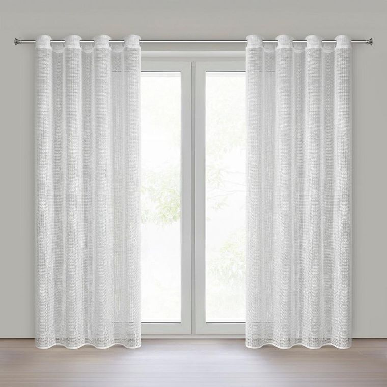 Eurofirany, firana gotowa, Elira, 140-250 cm, biały