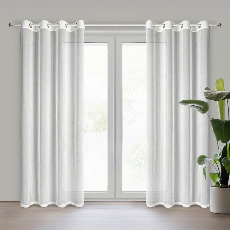 Eurofirany, firana gotowa, Hera, 140-250 cm, biały