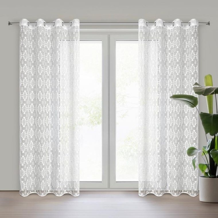 Eurofirany, firana gotowa, Iga, 140-250 cm, biały