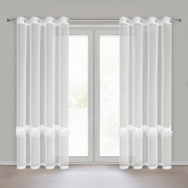 Eurofirany, firana gotowa, Isola, 140-250 cm, biały
