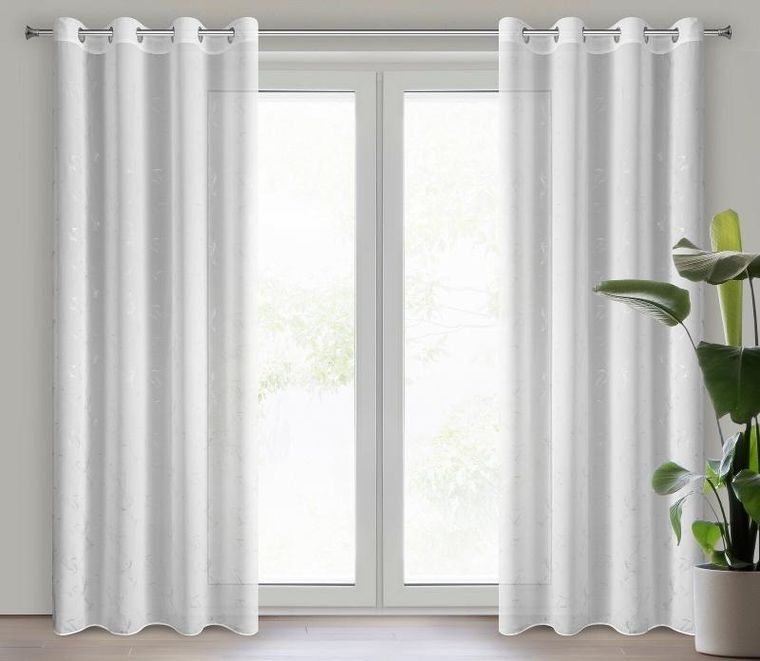 Eurofirany, firana gotowa Iva, biały, 140-270 cm