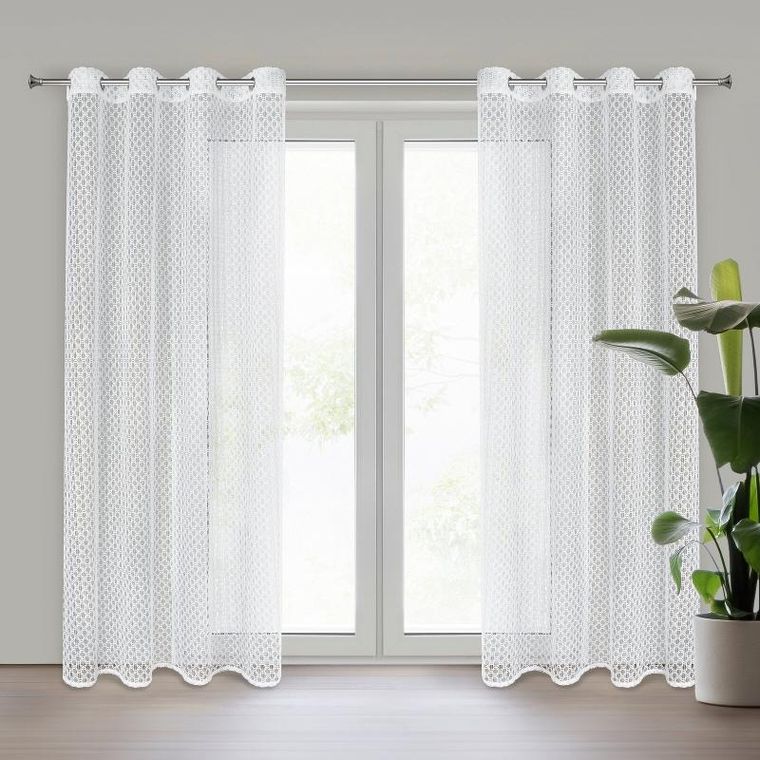 Eurofirany, firana gotowa, Iza, 140-250 cm, biały