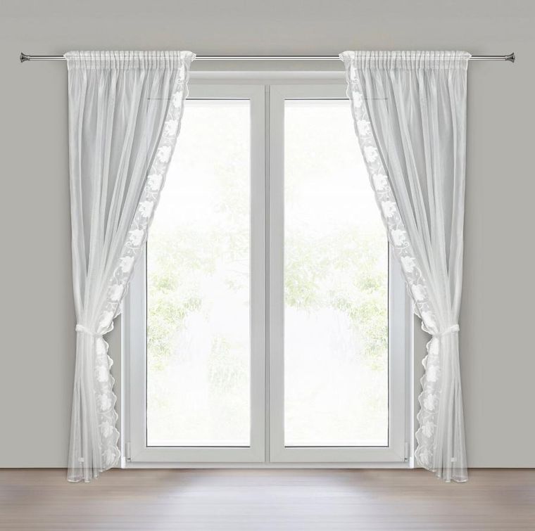 Eurofirany, firana gotowa, Leti, na taśmie, 140-270 cm, biały