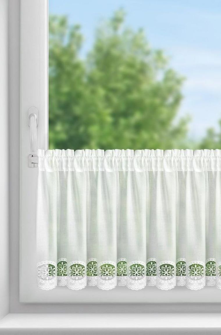 Eurofirany, firana gotowa, Lila, na taśmie, 150-40 cm, biały