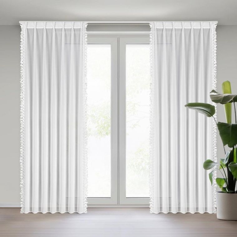Eurofirany, firana gotowa, Loreta, 80-270 cm, biały