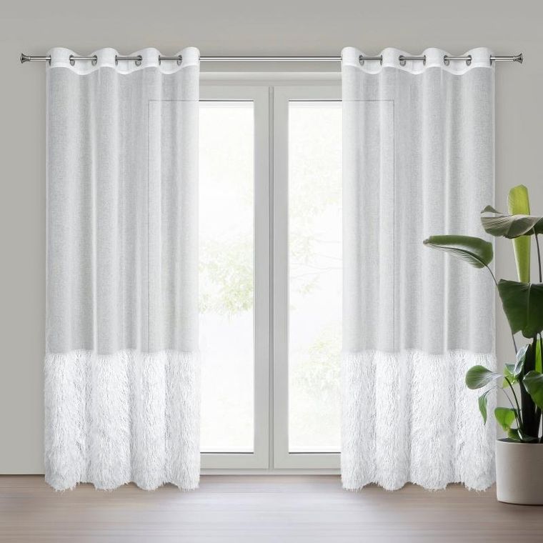 Eurofirany, firana gotowa, Margaret, 140-250 cm, biały