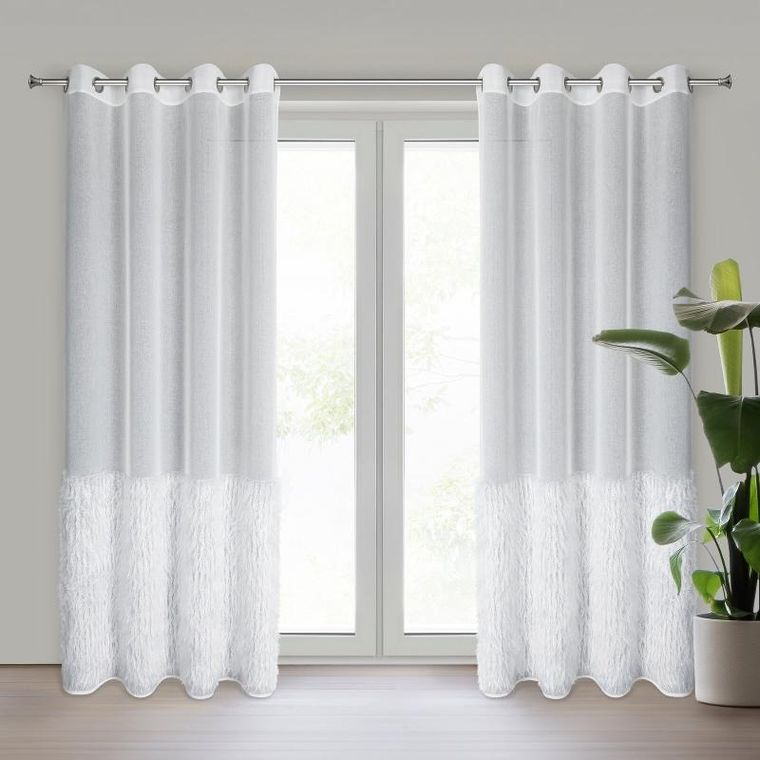 Eurofirany, firana gotowa Margaret2, 140-250 cm, biały