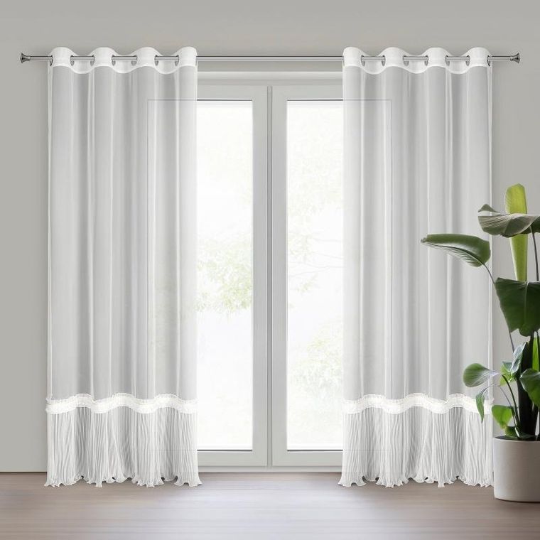 Eurofirany, firana gotowa, Megan, 140-250 cm, biały