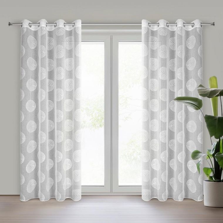 Eurofirany, firana gotowa, Milagros, 140-250 cm, biały