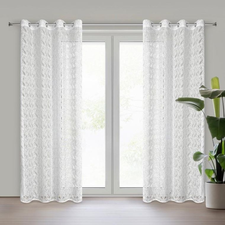 Eurofirany, firana gotowa, Moni, 140-250 cm, biały