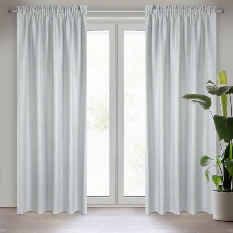 Eurofirany, firana gotowa na taśmie, Celine, 140-270 cm, srebrny