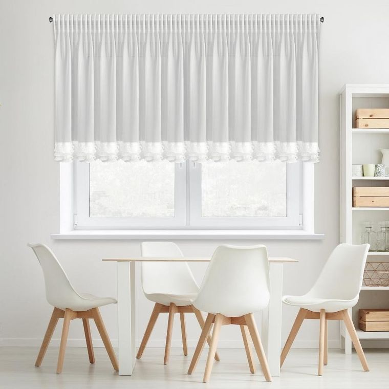 Eurofirany, firana gotowa, na taśmie, Luisa, 80-400 cm, biały