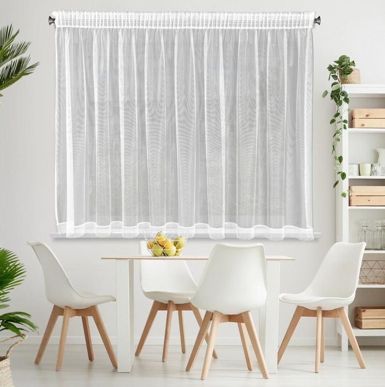 Eurofirany, firana gotowa na taśmie, Nel, 350-145 cm, biały