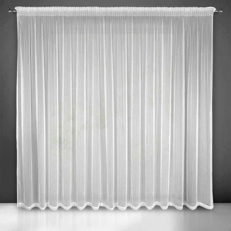 Eurofirany, firana gotowa na taśmie, Noelia, 300-270 cm, biały