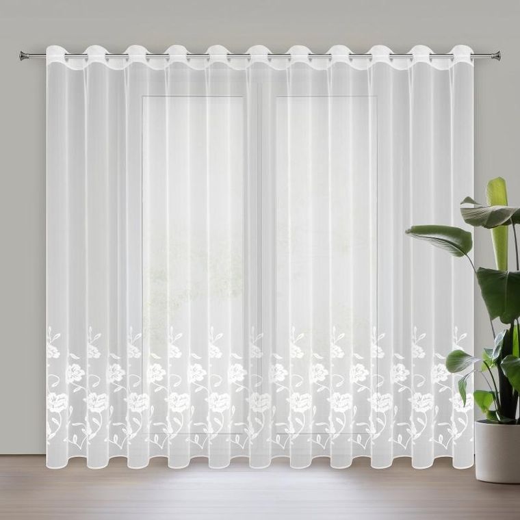 Eurofirany, firana gotowa, Natali, 350-250 cm, biały