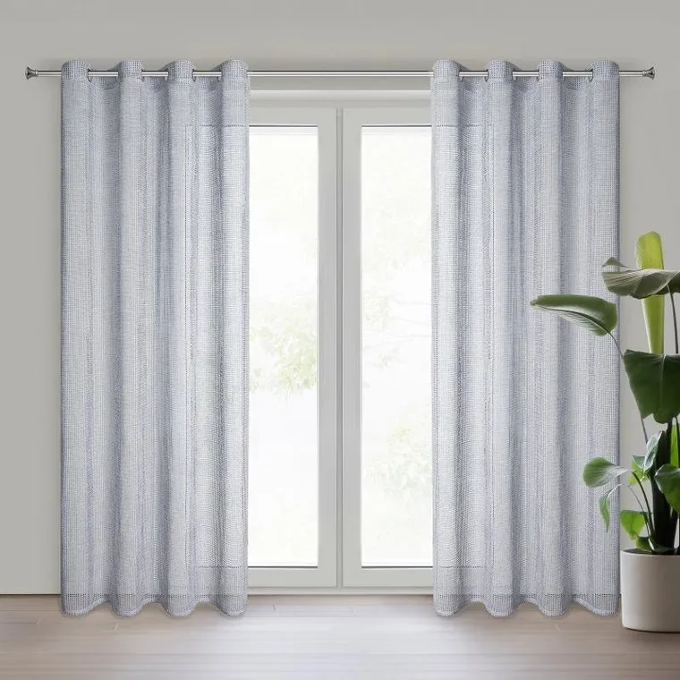 Eurofirany, firana gotowa, Neli, 140-250 cm, srebrny