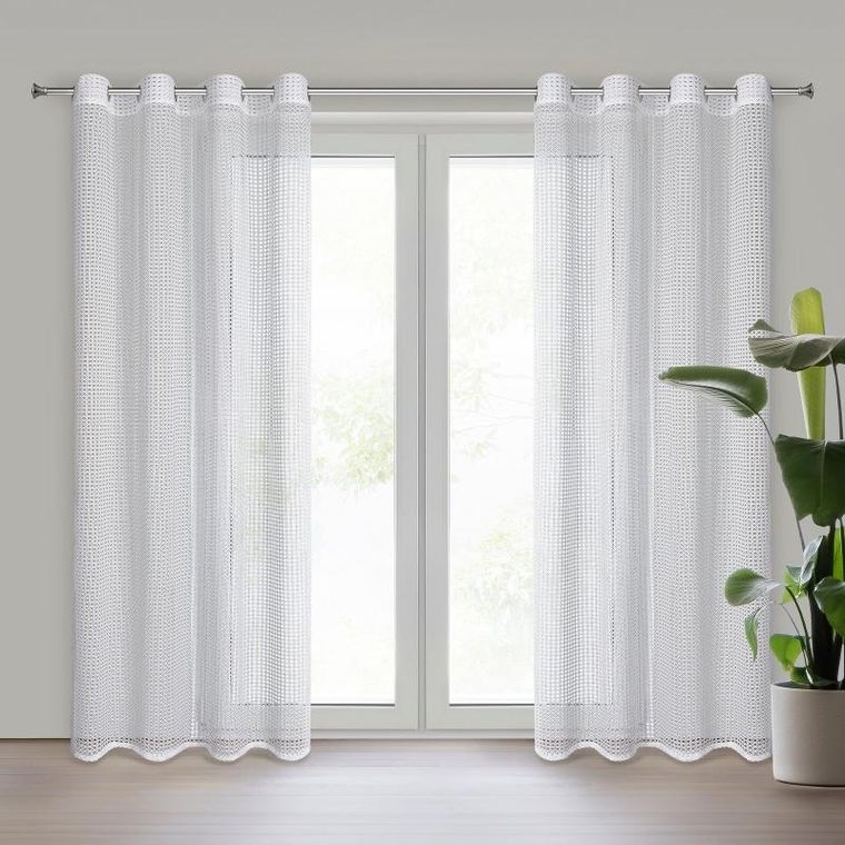 Eurofirany, firana gotowa, Neri, 140-250 cm, biały
