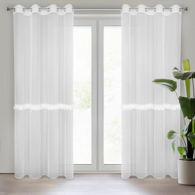 Eurofirany, firana gotowa, Sylvi, 140-260 cm, biały